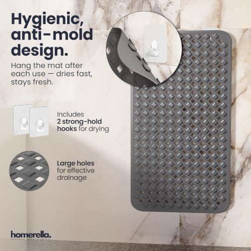 homerella Bathtub Mat Non Slip 28x16 Shower Mat Non Slip Anti Mold BPA Free - Image 4