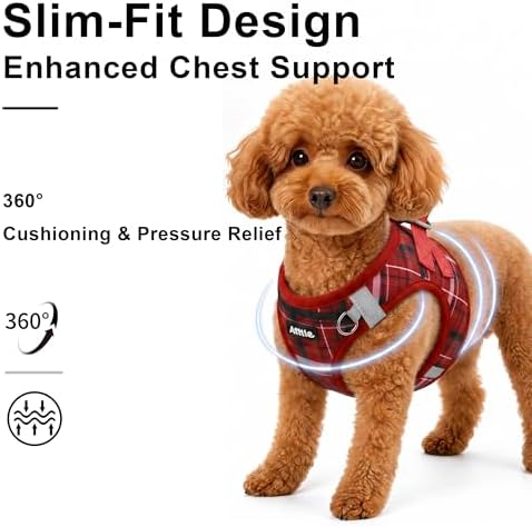 AIITLE Step in Dog Harness and Leash Set Plaid Adjustable - Image 4