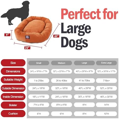 Majestic Pet 40 Inch Micro Velvet Calming Dog Bed Washable – Cozy Soft Round - Image 3