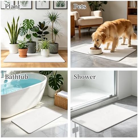 THMINS White Stone Bath Mat - Image 7