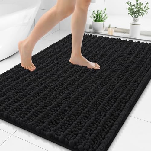 Smiry Bathroom Rugs 48X32, Extra Soft Rubber Backing Chenille Bath Mats by Smiry