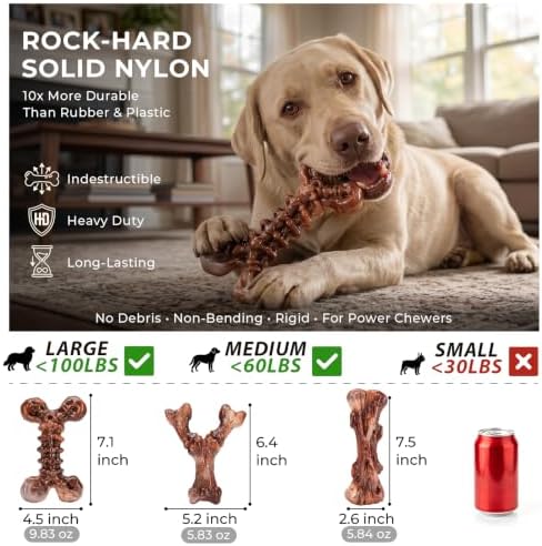 Kseroo 3-Pack Indestructible Dog Chew Toys - Image 2