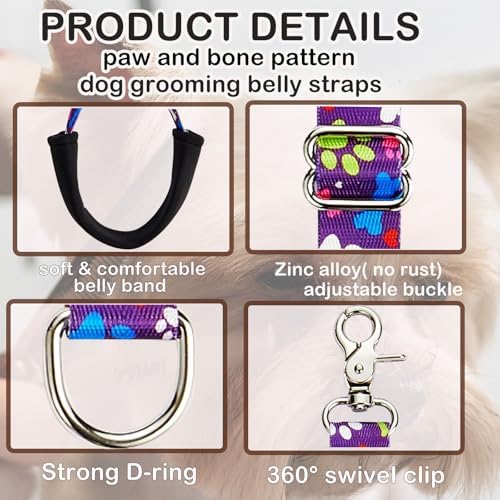 Dog Grooming Belly Straps – Adjustable Grooming Loops - Image 3