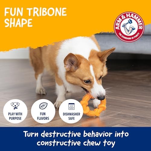 Arm & Hammer Nubbies Rubber Ring Dog Dental Chew Toy, Peanut Butter - Image 6