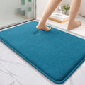 OLANLY Memory Foam Bathroom Rugs 36x24, Absorbent Bath Mat, Peacock Blue by OLANLY