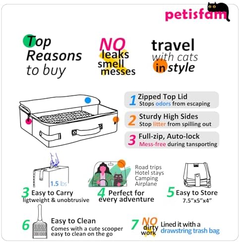 Smell-Contained Portable Cat Travel Litter Box - Image 6