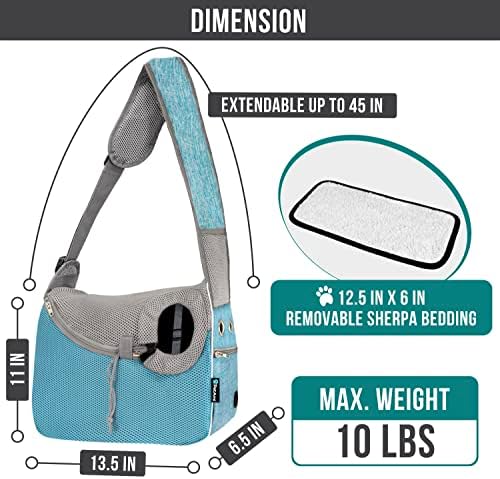 PetAmi Dog Sling Carrier for Small Dogs, Hands Free Crossbody Carrier - Image 2