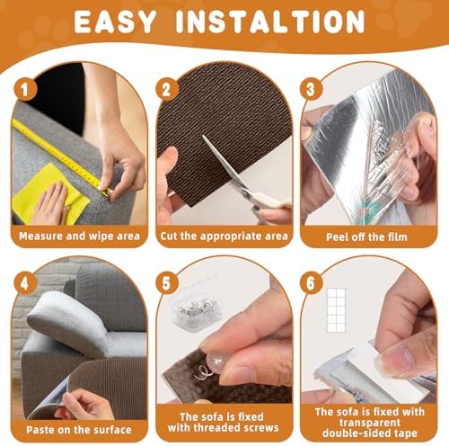 4Pack Cat Scratch Furniture Protector, Self-Adhesive - Image 5