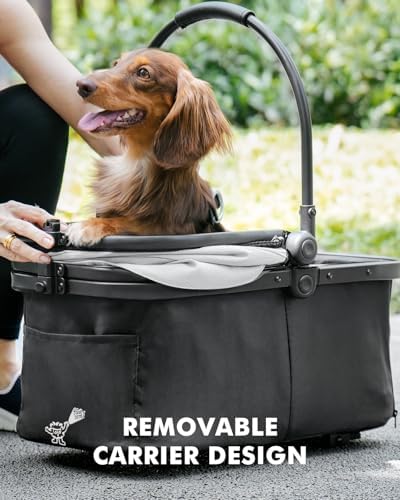 Pet Stroller for Small Dogs and Cats, One-Click Foldable Dog Stroller - Image 3