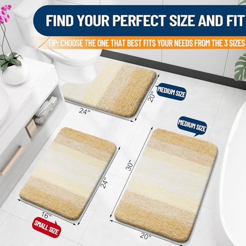 OLANLY Bathroom Rugs Mat 34x21, Extra Soft Absorbent Microfiber Bath Rugs - Image 2