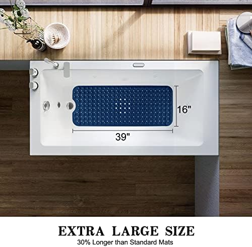Bathtub and Shower Mats, Extra Long Non-Slip Bath Tub Mat 39 x 16 Inch - Image 4