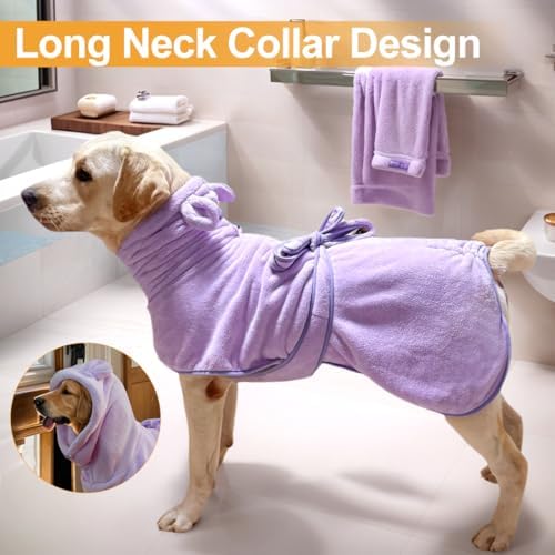 Medium to Large Size Dog Bathrobe, Quick Drying Super Absorbent, Warm Dog Towels - Image 6