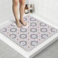 BLESWIN Anti Slip Shower Mat, 27 x 27 Inch Square Soft PVC Loofah Bath Mat by BLESWIN
