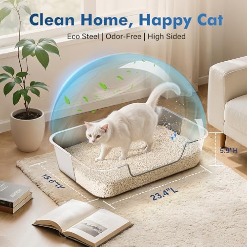 Qiuma Stainless Steel Cat Litter Box - Image 5