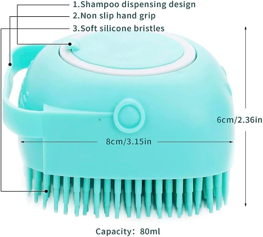 Pet Bath Massage Brush Puppy Dog Cat Grooming Cleaning Soft - Image 5