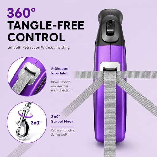 Heavy Duty Retractable Dog Leash-16ft Strong & Durable Walking Leash - Image 5