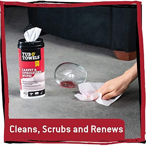 Tub O' Towels Carpet & Upholstery Cleaning Wipes 4 Pack – 7 x 8 Pre-Moistened - Image 2