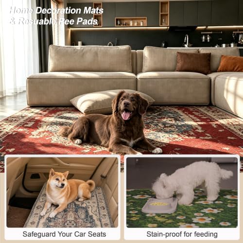 Washable Pee Pads for Dogs 24"x36" 2 Pack Reusable Puppy Potty Pad - Image 2