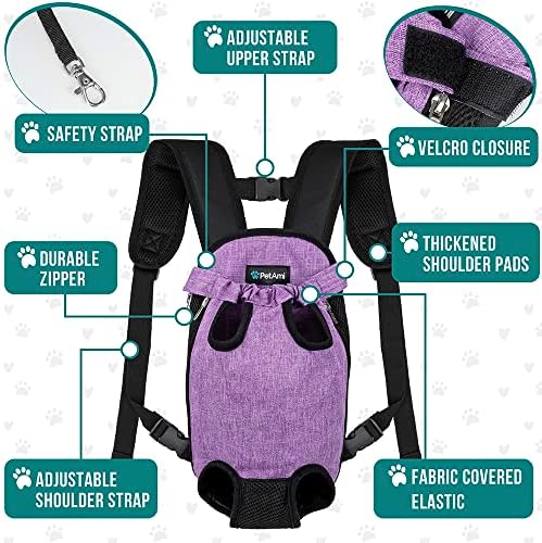 PetAmi Dog Carrier Backpack, Adjustable Pet Cat Front Carrier Backpack - Image 4