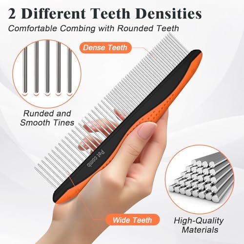2PCS Self Cleaning Slicker Brush & Dog Comb - Image 5