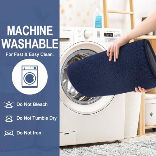 OLANLY Thick Memory Foam Small Bathroom Rugs Mats 24x16, Twilight Sapphire - Image 6