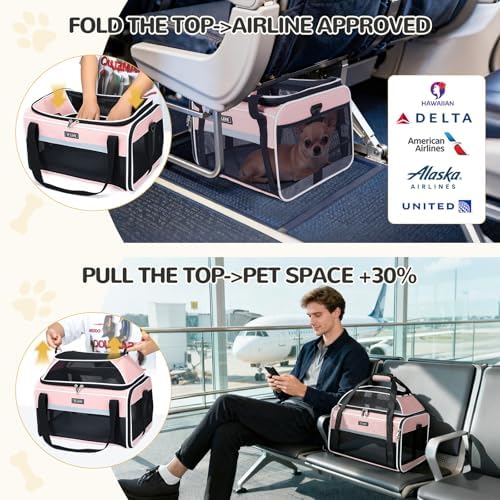 Lekereise Top-Expandable Pet Carrier 17x11x9.5 Inch Alaska Hawaiian Airline - Image 5