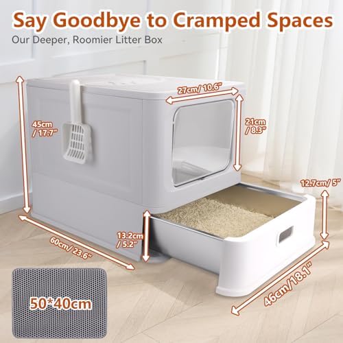 Enclosed Stainless Steel Cat Litter Boxes - Image 2