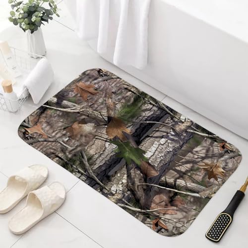 Sanzugh Camo Hunting Bath Mat Rug by Sanzugh
