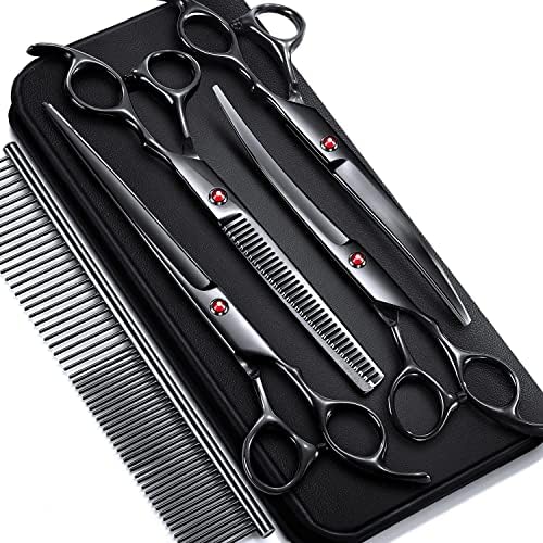Gimars 7.0in Professional 4CR Stainless Steel Safety Round Tip 6 in 1 Dog by Gimars