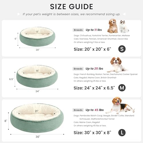 Love's cabin Round Donut Cat and Dog Cushion Bed, 24in Pet Bed - Image 4