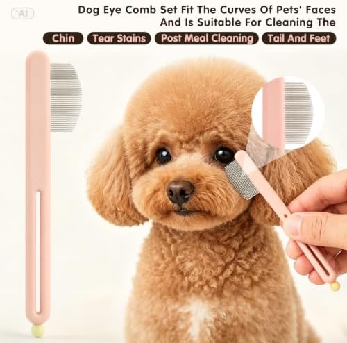 3 Pack Dog Eye Combs, Stainless Steel Tear Stain Remover Tool - Image 3