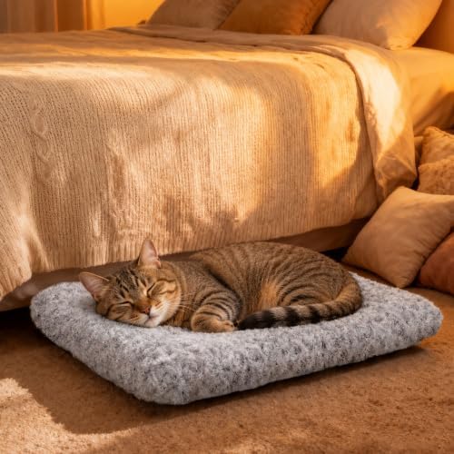 Dog Bed Small Size, Plush Washable Pet Bed Mat, Dog Crate Bed 17"x14" - Image 6