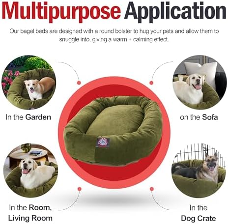 Majestic Pet 24 Inch Micro Velvet Calming Dog Bed Washable – Cozy Soft Round - Image 5