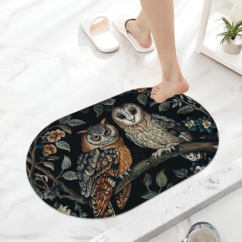 Two Owls Super Absorbent Quick-Drying Bathroom Mat Rug, Rubber Non-Slip Bottoms - Image 6