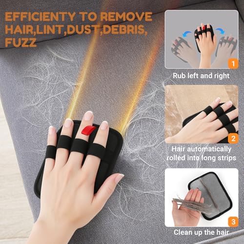 PETPAWLOVELY-1PCS Pet Hair Removal Glove, Electrostatic Pet Hair Remover Glove - Image 3