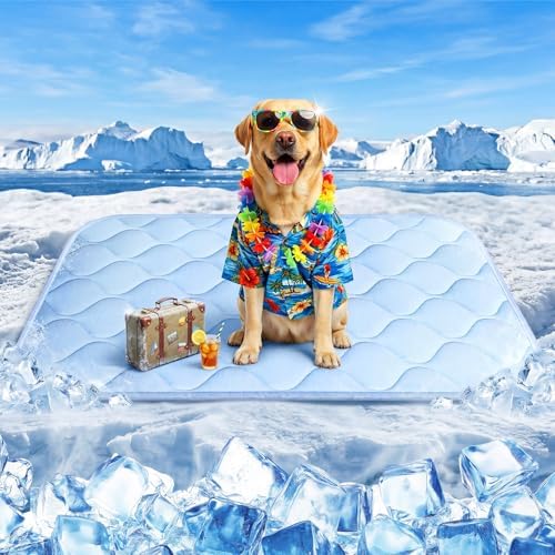 Dog Cooling Mat for Large Dogs, Long-Lasting Cool Pad for Dogs Outdoor & Indoor by Unknown
