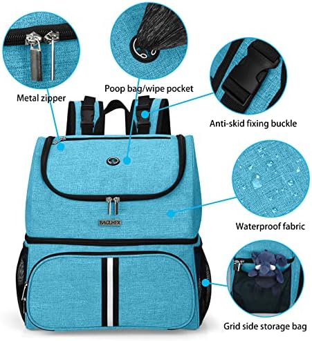 BAGLHER Pet Travel Bag, Double-Layer Pet Supplies Backpack, Pet Travel Backpack - Image 4