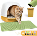 Powools Cat Litter Mat, 23.2 x 14.6 in, Waterproof, Bright Green by Powools