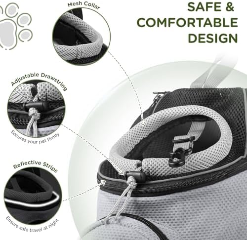 BONTHEE Pet Dog Backpack Carrier Small Pet Front Backpack, Ventilated Mesh Dog - Image 2