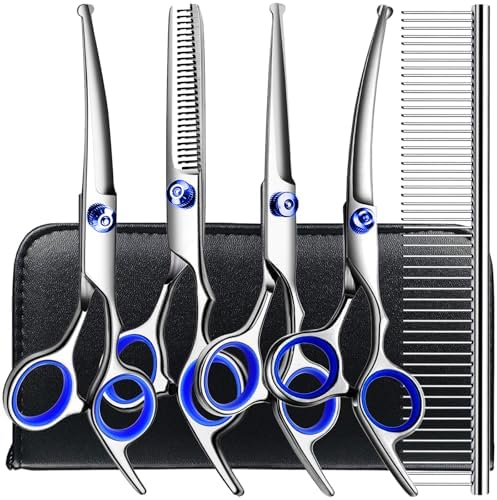 TINMARDA Dog Grooming Kit, Professional Stainless Steel Dog Grooming Scissors by TINMARDA