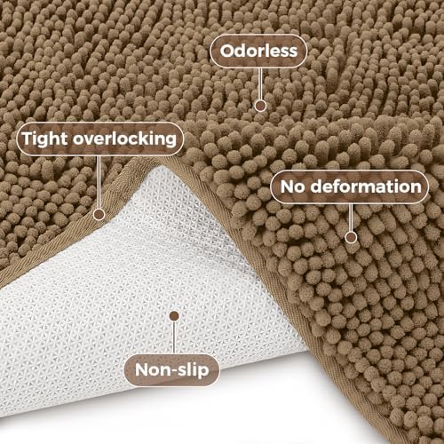 Bcoimo 48x30 Chenille Bath Mat – Non-Slip - Image 4