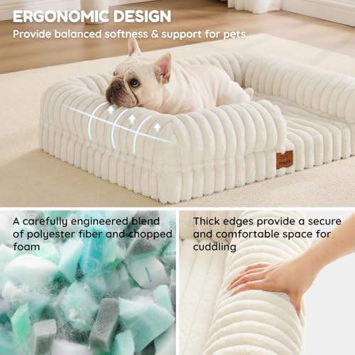 ChiXnuggle Faux Fur Orthopedic Dog Bolster Bed, Waterproof Washable Cover - Image 2