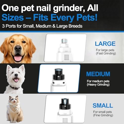 Quiet Dog Nail Grinder, Electric Dog Nail Trimmer - Image 3