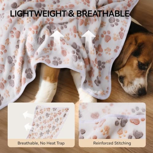 LINENLUX Dog Blankets 4-Pack, Super Soft Fluffy Fleece Pet Throw Warm - Image 2