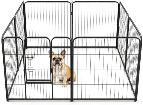 NEWBULIG Dog Playpen Indoor 32 Inch 8 Panels, Metal Outdoor Dog Fence Pen by NEWBULIG