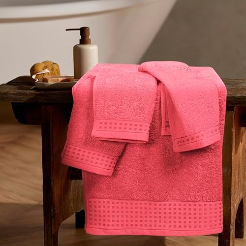 GLAMBURG Ultra Soft 3 Pack Cotton Towel Set, Contains a Bath Towel 28x55 inch - Image 3
