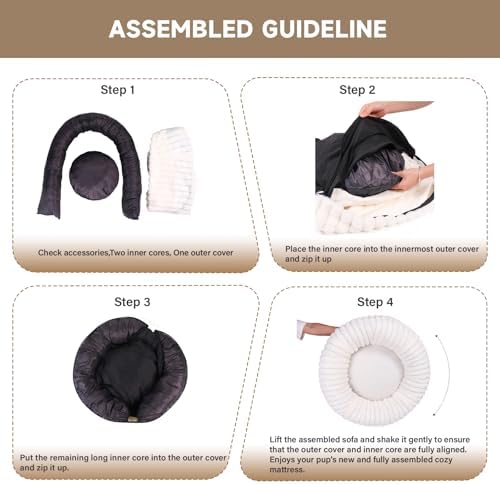 Calming Dog Bed Anti-Anxiety Donut Dog Beds - Image 4