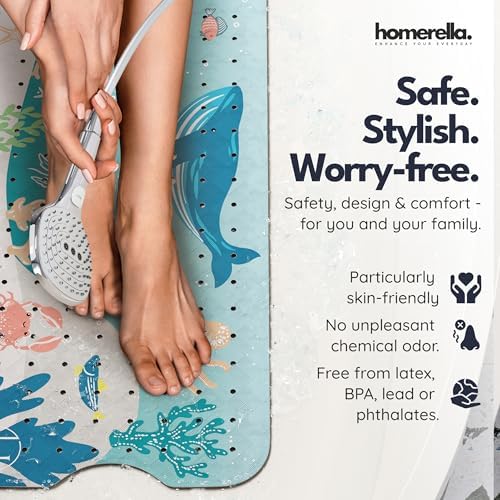 homerella Bathtub Mat Non Slip Kids 28x16 Baby Bath Mat Non Slip Anti Mold - Image 2