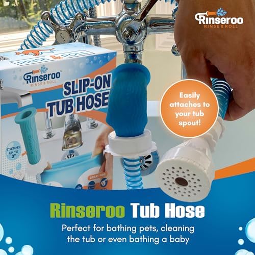 Rinseroo: Slip-On Tub Hose – As Seen on Shark Tank – 5ft Flex Bathtub Faucet - Image 5