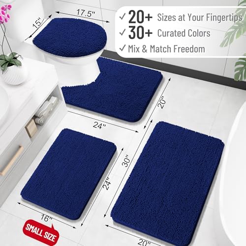 OLANLY Toilet Rugs U-Shaped 24x20, Soft Absorbent Chenille Contour Rugs - Image 2